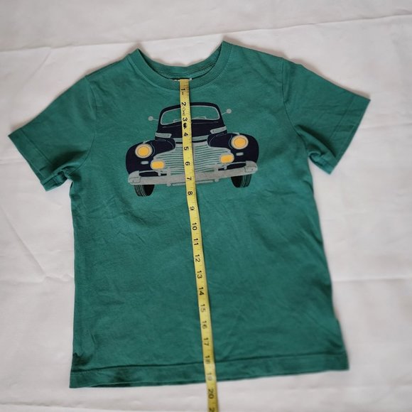 Hanna Andersson Kids Boys Green Car Print Hot Rod Short Sleeve T-Shirt Size US 8 - Picture 9 of 9